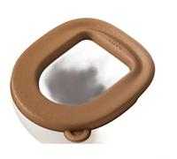Housse de siège de toilette imperméable, coussinet en mousse EVA, tapis antidérapant, design autocollant, doux et chaud pour l'hiver, hygiénique, facile à nettoyer, forme standard O U V, marron