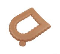 Housse de siège de toilette imperméable en EVA antidérapant doux 6,5 mm d'épaisseur pour formes O V U 40 x 38 cm (couleur café)
