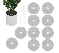 Housse de sol pour - 10 pièces en maille avec piquets de sol, protection ronde pour pot de fleurs contre les chats | Protection contre les sols en plastique, dissuasif pour intérieur et