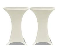 Housse table vidaXL - Crème Ø 70 cm Extensible