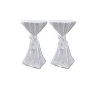 VIDAXL Housse de table blanche 2 pièces