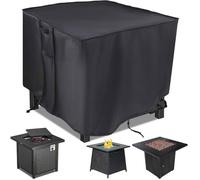 Housse de Table carrée pour brasero à gaz, 28x28x25 pouces, imperméable, coupe-vent, Anti-UV, robuste pour meubles de foyer de YYV
