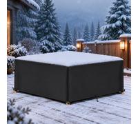 Housse de Table de Jardin 75x75x90cm Imperméable Anti-UV | Plateau Rectangle Bâche Protection Extérieur Patio Dining Chaise Mobilier Hiver Neige Pluie Terrasse Noir