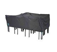 Housse de table de jardin rectangulaire grise 200 x 130 cm