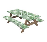 Housse de table de pique-nique assortie avec housses de banc, housses de | Élastique | Lot de 3 housses élégantes pour bancs de pique-nique | Housses élastiques pour table de pique-nique | Belle
