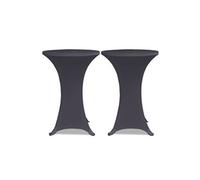vidaXL Housse de table extensible Anthracite 80cm