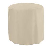Housse de table extérieure, tissu Oxford 210D imperméable, dimension 47x47 cm, protection pluie et poussière - légère et pliable, idéale jardin et patio (Beige)