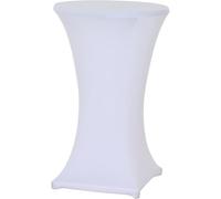 Housse de Table Haute Blanche - Diamètre : 70-85 cm - Hauteur : 110 cm