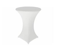 Infactory Housse extensible pour table haute mange-debout - coloris blanc