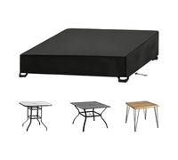 Housse de table Oxford imperméable pour terrasse, 122 x 122 cm, tissu résistant aux UV, dispositif de blindage avec boucle, housse d'extérieur pour pavillon de terrasse