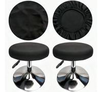 Housse de tabouret rond en velours, s'adapte aux tabourets de bar ronds de 12-15,8 pouces/30-40 cm, tissu luxueux, très élastique, résistant aux plis, lavable, anti-poussière 6 pièces,4 pièces,1 pièce