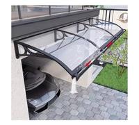 Housse de terrasse extérieure incurvée en polycarbonate Aw avec support en alliage d'aluminium, protection UV et R pour porte d'entrée et fenêtre résistante aux chocs (taille : 120 x 400 cm)