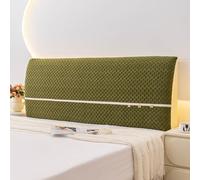 Housse de tête de lit capitonnée à Motif Diamant Simple avec Rembourrage, Housse Extensible Moderne et Simple pour Lits Doubles Super King Size, Couverture complète- Green|| 220cm
