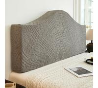 Housse de tête de lit irrégulière à Motif Simple et Couleur Unie, Housse Extensible Moderne pour têtes de lit, pour Lits Doubles Super King Size, Couverture complète- Gray|| 180cm