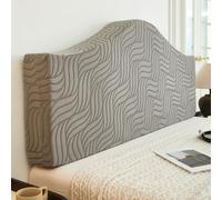 Housse de tête de lit irrégulière à Motif Simple et Couleur Unie, Housse Extensible Moderne pour têtes de lit, pour Lits Doubles Super King Size, Couverture complète- Gray 2|| 150cm