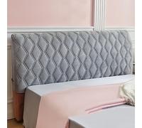 Housse De Tête De Lit Velours Doux,couvre-tête De Lit Extensible,housse Élastique Tout Compris Anti-poussière,Protecteur Housse Lavable Pour Tête De Lit Simples Doubles ( Color : Dark Gray , Size : 16