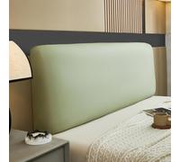 Housse De Tête Lit en Simili Cuir PU - Extensible & Universelle pour Sommier 90/140/160/180 Cm Protection Anti-poussière, Déperlant, Façade Lisse Facile À Essuyer(Green,220cm(86.61inch))