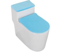 Housse de toilette antidérapa nte 2 ensembles de couvercle toilette et réservoir, coussin universel à élasticité douce épaisse for maison hôtel(Multi-colored)