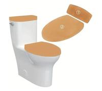 Housse de toilette antidérapa nte Ensemble de 2 couvercles couvercle toilette, réservoir, en Spandex extensible, ensemble universel, accessoires salle bain for maison, hôtel(A9)