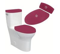 Housse de toilette antidérapa nte Ensemble de 2 couvercles couvercle toilette, réservoir, en Spandex extensible, ensemble universel, accessoires salle bain for maison, hôtel(A1)