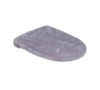 Housse de toilette antidérapa nte Ensemble de 4 housses d'abattant toilette souples, lavables, antidérapantes, anti-poussière, résistantes à l'usure, manchons protection universels(Light Grey)