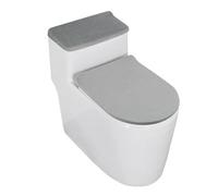 Housse de toilette antidérapa nte Ensemble housse d'abattant de toilette en velours doux, confort hôtel maison + réservoir, ensemble 4 pièces, coussin universel épais et lavable(Light Grey)
