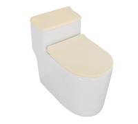 Housse de toilette antidérapa nte Ensemble housse d'abattant de toilette en velours doux, confort hôtel maison + réservoir, ensemble 4 pièces, coussin universel épais et lavable(Beige)