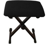 Housse de Toussin de Tabouret Rectangulaire Extensible, Housse de Chaise, Couvre Extensible, Couverture de Tabouret de Piano, Coiffeuse(A-Black,40x30x4cm/16x12x2inch)