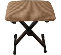 Housse de Toussin de Tabouret Rectangulaire Extensible, Housse de Chaise, Couvre Extensible, Couverture de Tabouret de Piano, Coiffeuse(A-Coffee,40x30x4cm/16x12x2inch)