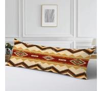 Housse de Traversin 180 cm x 60 cm Housse de Coussin Américain, Cod353 | Rétro Motif Velour Douce Double Face Impression Taie d'oreiller Fermeture Eclair Caché pour Salon Chambre Lit Cadeau Femme