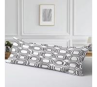 Housse de Traversin 180 cm x 60 cm Housse de Coussin Minimalisme, Cod362 | Treillis Motif Velour Douce Double Face Impression Taie Oreiller avec Fermeture Eclair Caché pour Salon Chambre Cadeau Femme