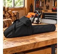 Housse de tronçonneuse pour Husqvarna T540 XP Mark III | Housse noire zippée avec poignée cousue et fourreau de guide de 60 cm pour ranger votre scie.