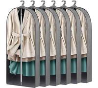 Housse de vêtement respirante, Housse anti-poussière pour vêtements pour placard Gris M