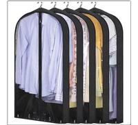 Housse de vêtement respirante, Housse anti-poussière pour vêtements pour placard Le noir M