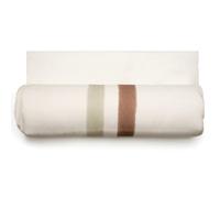 Housse d'édredon Aria lin lavé doublé coton lavé blanc Tabac-Sauge