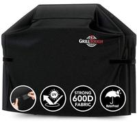 Housse d'extérieur GrillTough pour barbecue, ultra-résistante – Imperméable, résistante aux intempéries, aux UV et aux décolorations, avec sangles réglables – Housse pour barbecue à gaz Weber, Charbro