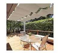 Housse d'ombrage de rechange rétractable pour pergola, voile d'ombrage imperméable pour extérieur, terrasse, porche, garage et arrière-cour