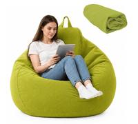 Housse douce pour canapé relax, pouf sans rembourrage, taille XL, 100 x 120 cm