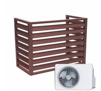 Housse élégante en aluminium pour pompe à chaleur 120 x 70 x 150 cm (L x l x H) - Design moderne en forme de louvre, protection climatique, décoration de jardin extérieur, solution durable et