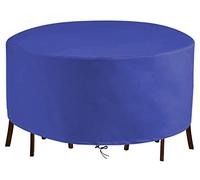 Housse en fourrure de jardin ronde imperméable 70 cm de diamètre x 120 cm de hauteur - Tissu de bœuf 420D coupe-vent résistant aux UV - Protection extérieure pour ensemble de terrasse en rotin et