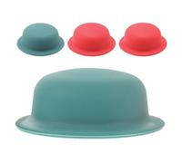 Housse en Silicone Anti-brûlure 4 Pièces pour Poignée de Couvercle | Couvre-bouton pour Casseroles et Pots en Argile, Lavable, Design Moderne, Usage Domestique, Lot Rouge et Cyan