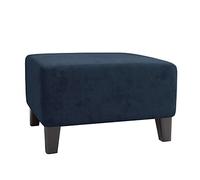 Housse en velours bleu marine - Housse de protection extensible pour tabouret de rangement rectangulaire pliable, base élastique pour meubles de salon - Taille XL