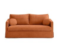 Housse en velours texturé pour canapé Serena 3 places - Rouille