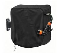 Housse Enrouleur arrosage pour Claber Rotoroll Evolution 30 8697 2015-2026, Tissu Oxford 420D Noir à intérieur argenté, Ouverture arrière et Cordon réglable pour dévidoir Mural