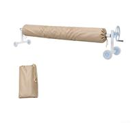 Housse Enrouleur Piscine 420D Anti-UV Hiver(color-Beige 24ft:730*76cm) | Tissu Oxford 420D, protection UV intense, résistance hiver neige glace, pour idéal stockage hors saison