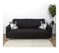 Home Deco Factory – Housse extensible canapé TX8153 3 places, lavable en machine, 230×80×85 cm, noir