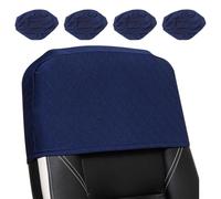 Housse Extensible pour Appui-Tête de Chaise de Bureau Protection Antidérapante pour Dossier de Chaise Ordinateur Lot de 4 Bleu Marine