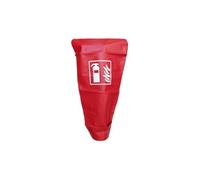 Housse extincteur, Tissu M1 Rouge, Étiquette Photoluminescente, 2kg CO2, H690 x L370 mm