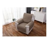 Housse Fauteuil Relax Matelassé,Couvre Fauteuil Relax Antidérapant,Couverture Protecteur Canapé 1 Place Doux et Confortable Kaki