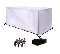 Housse imperméable en fourrure 600D pour terrasse 180 x 110 x 75 cm - Coupe-vent TearResint Protect Agst R ow et rayons UV - Table d'extérieur et bouclier Cha